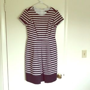 Brooks Brothers Navy and White Striped Dress